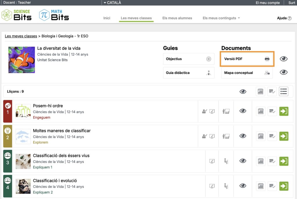 Intranet de Science Bits - on trobar PDF